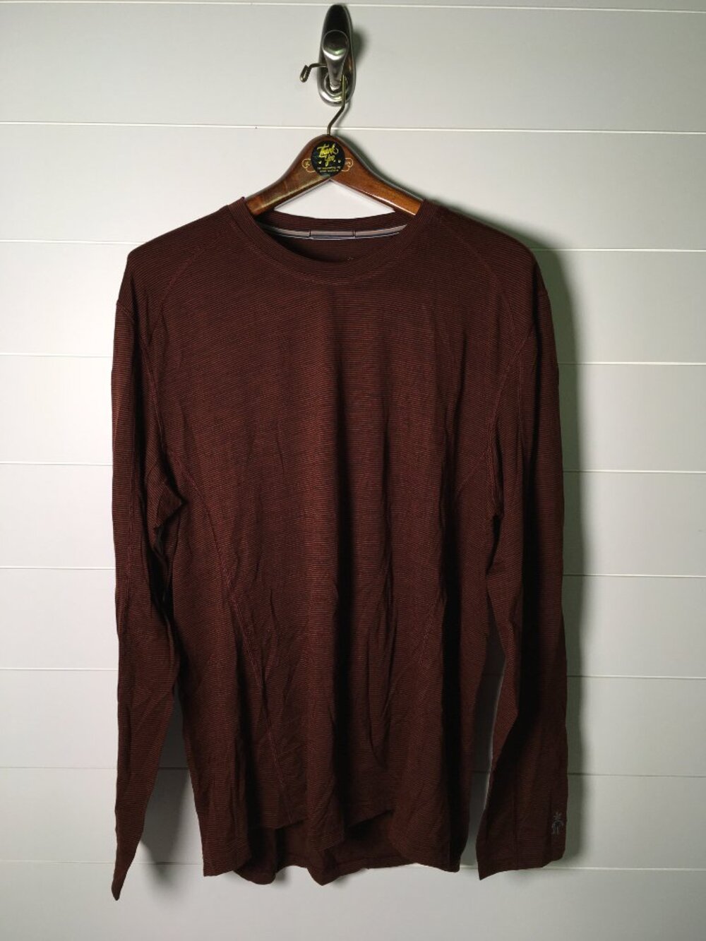 Smartwool Long Sleeve Dark Rust Brown Shirt Size XL